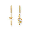 Boucles d'oreilles THOMAS SABO argent plaqué or pendentif Tempting Romance - vue V2