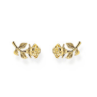 Boucles d'oreilles THOMAS SABO argent plaqué or motif Roses Romance