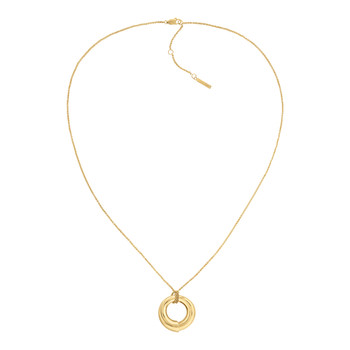 CALVIN KLEIN CK spiral yellow gold-plated steel necklace