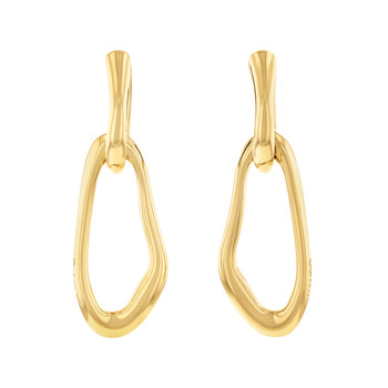EARRINGS CALVIN KLEIN Ck Statement Links GOLDEN STEEL