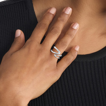 Bague CALVIN KLEIN acier statement links