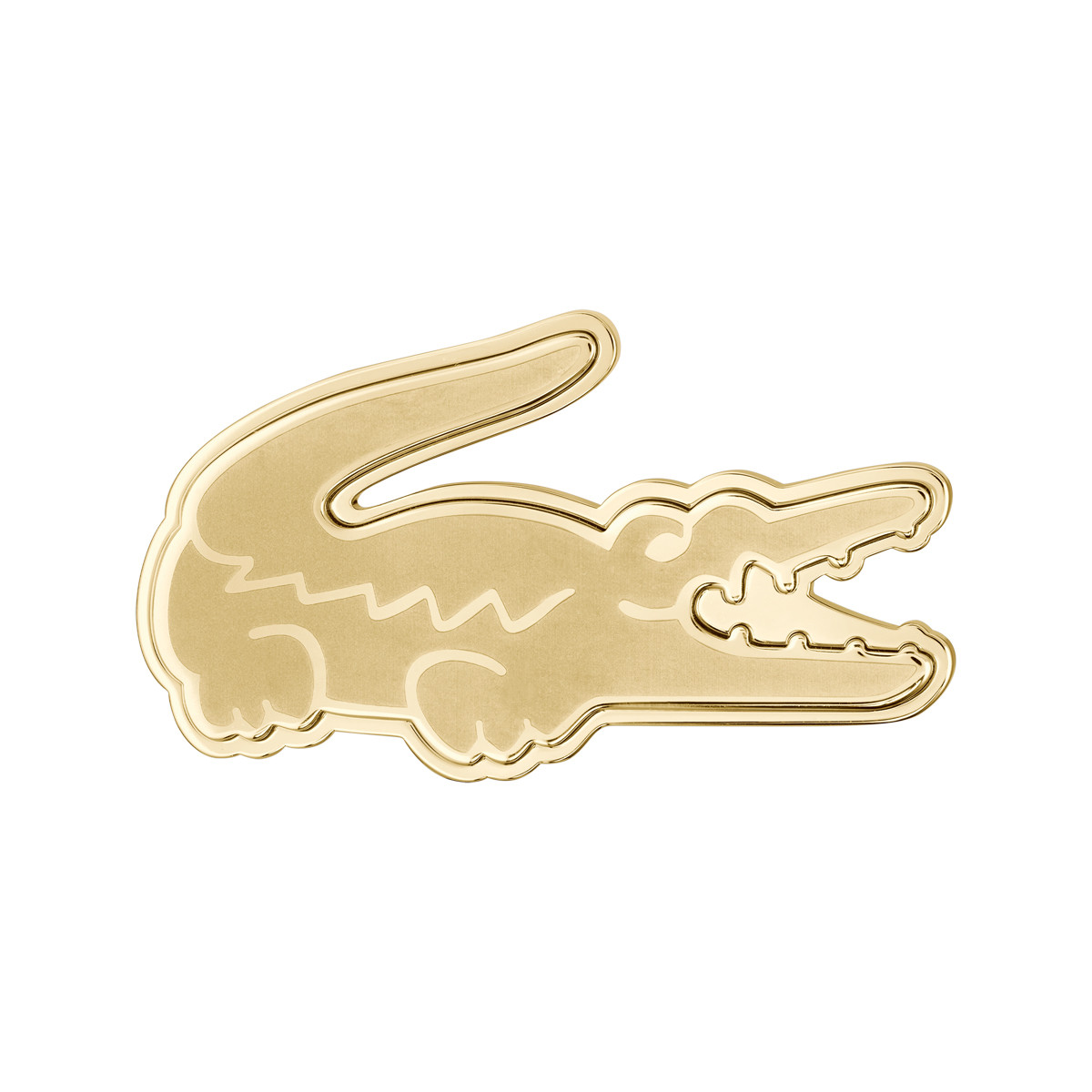 Broche LACOSTE acier doré