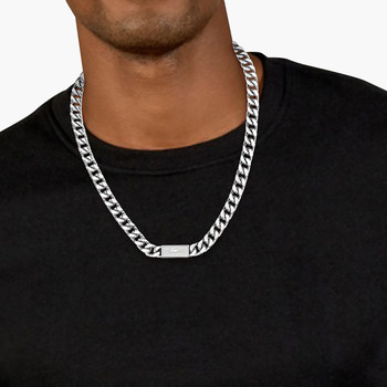 Collier LACOSTE backhand acier longueur 56 cm