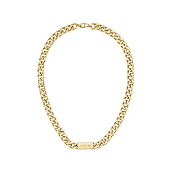 Collier LACOSTE backhand acier doré longueur 56 cm