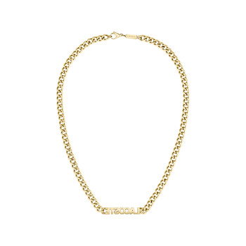 Collier LACOSTE umpire acier vert longueur 55 cm