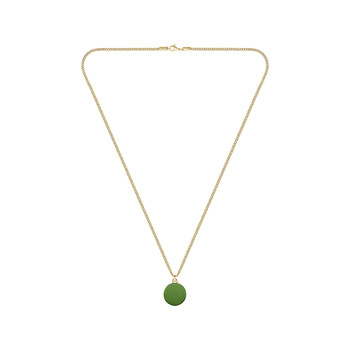 Collier LACOSTE vigor acier doré vert longueur 60 cm