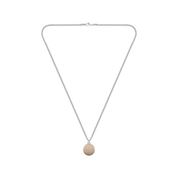Collier LACOSTE matchpoint acier doré perles longueur 60 cm