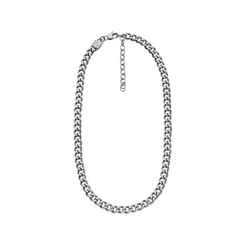 Collier FOSSIL acier inoxydable argent longueur 58 cm