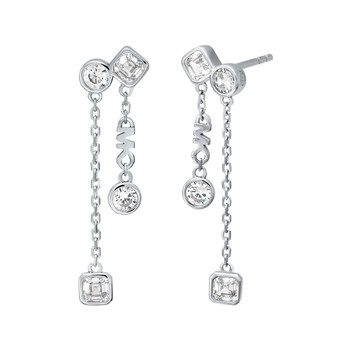 MICHAEL KORS silver zirconium oxide earrings