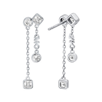 MICHAEL KORS silver zirconium oxide earrings