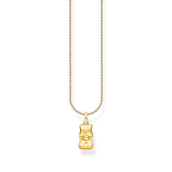 Ketting THOMAS SABO zilver goud geel teddybeer 50cm