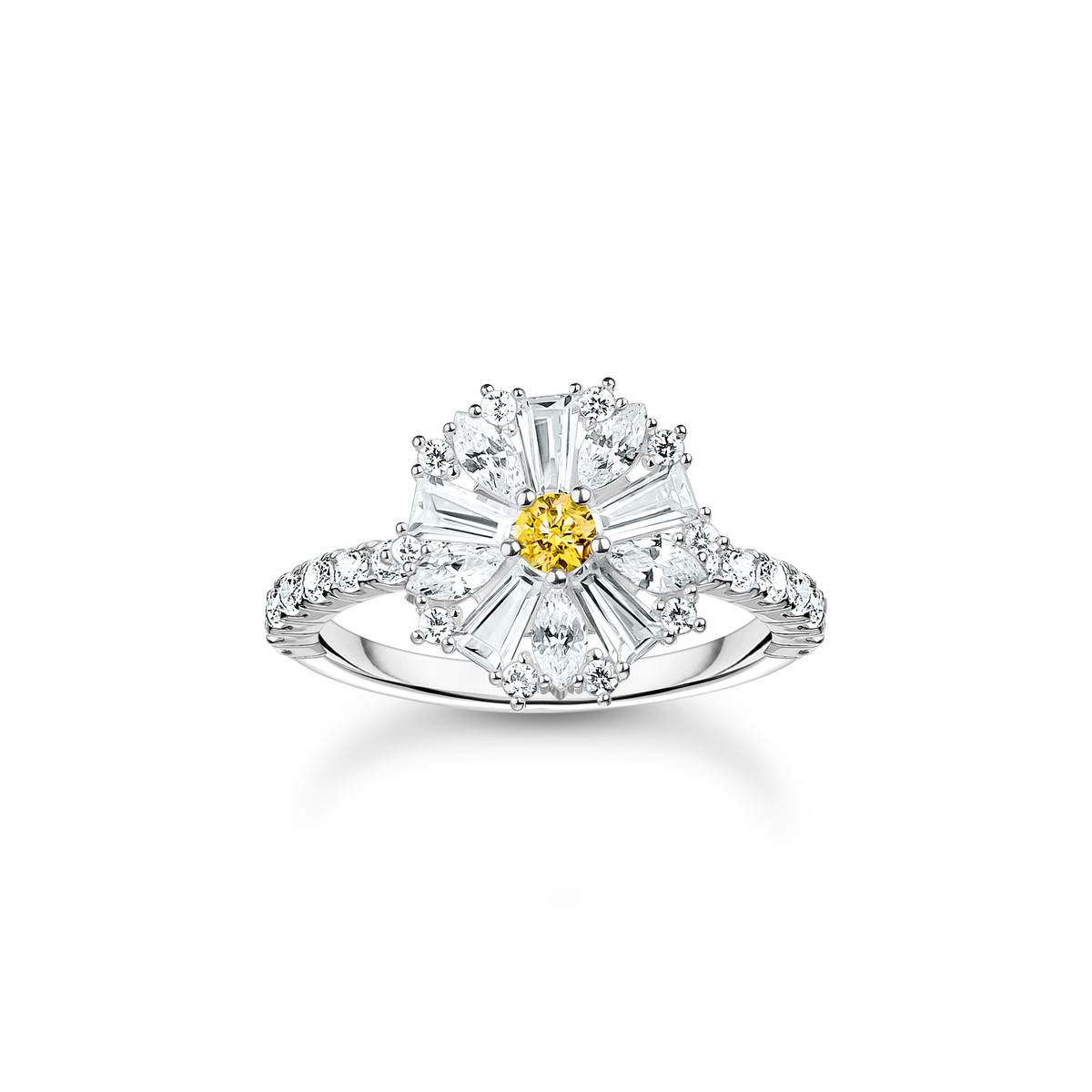 Bague THOMAS SABO argent fleur oxyde de zirconiums