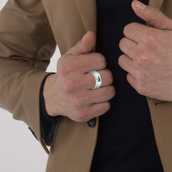 Bague LACOSTE arthor acier inoxydable