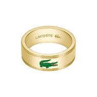 Bague LACOSTE arthor acier inoxydable doré