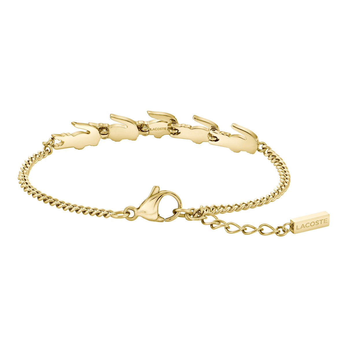Bracelet LACOSTE CROCODILE acier inoxydable doré - vue 3