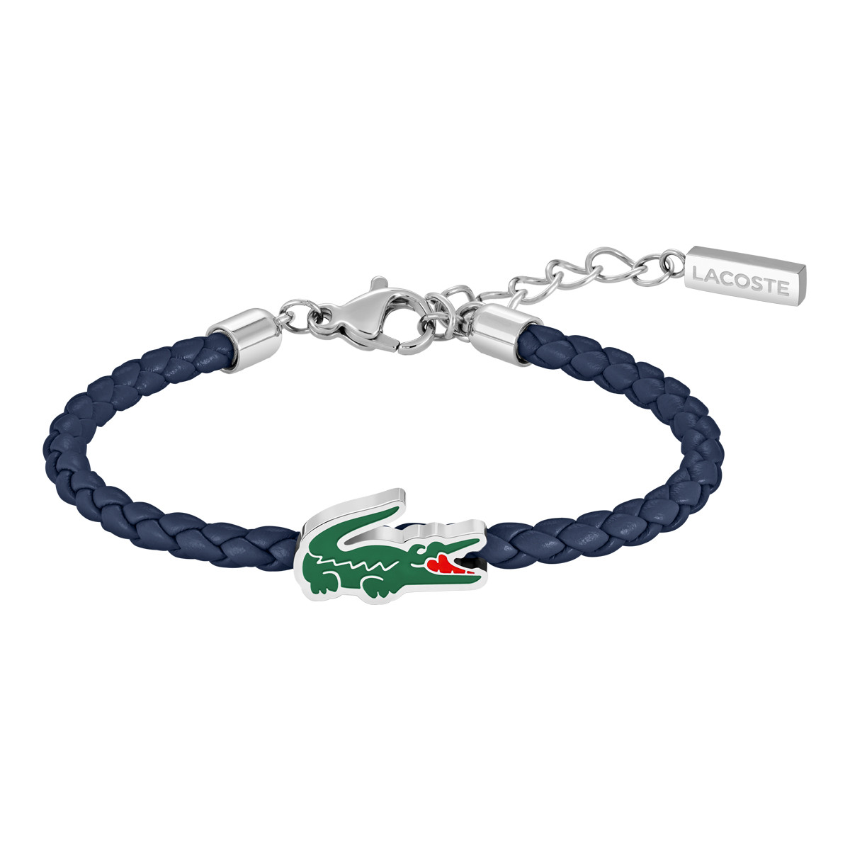 Bracelet LACOSTE CUTIE CROC cuir bleu