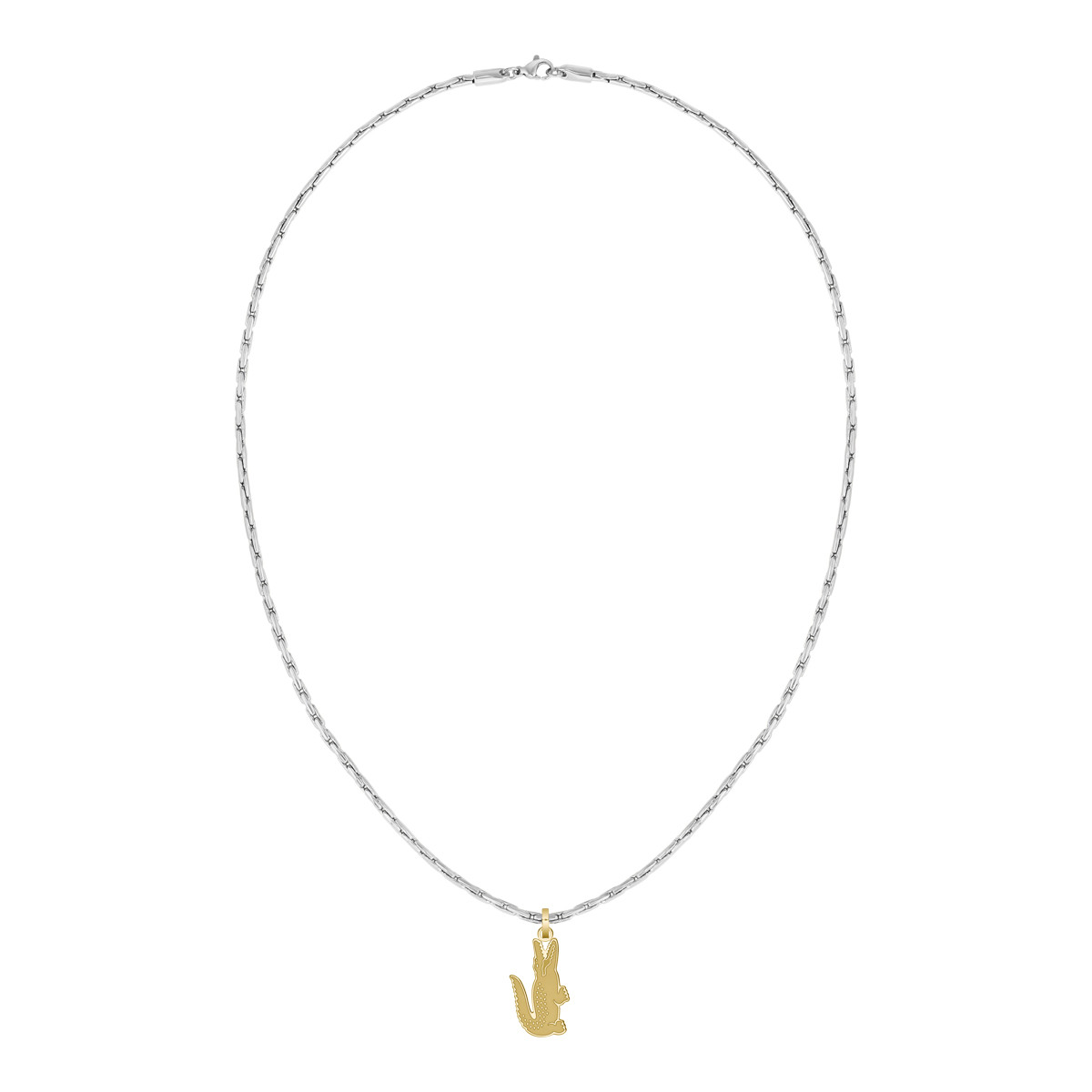 Chaine LACOSTE arthor acier inoxydable bicolore