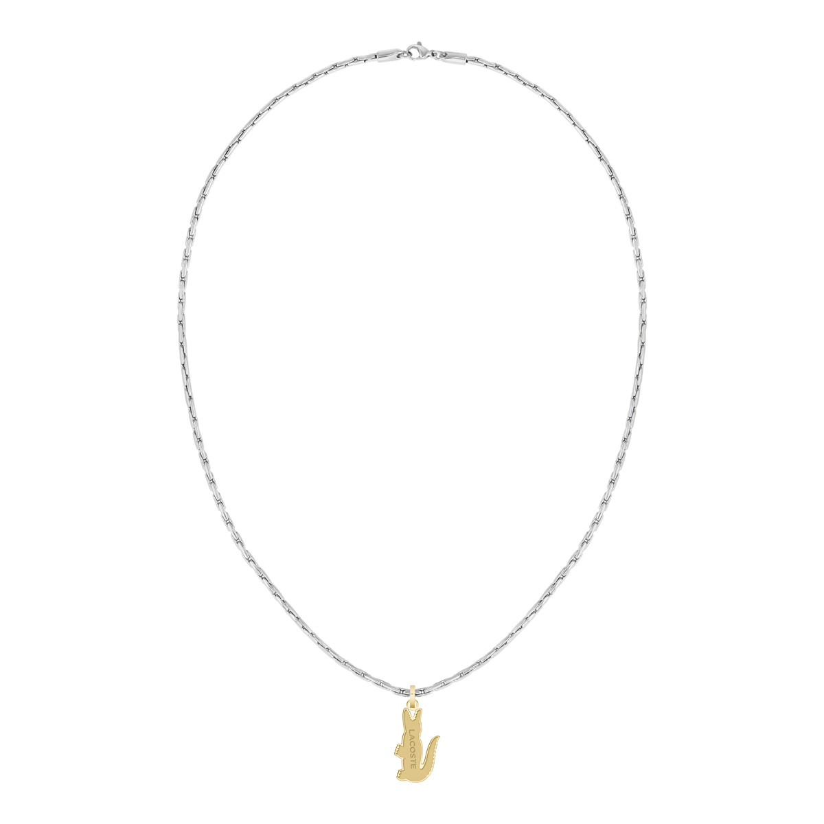 Chaine LACOSTE arthor acier inoxydable bicolore - vue 3