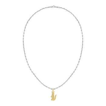 Chaine LACOSTE arthor acier inoxydable bicolore