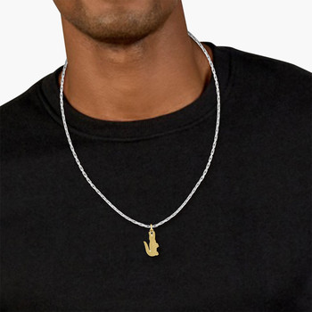 Chaine LACOSTE arthor acier inoxydable bicolore