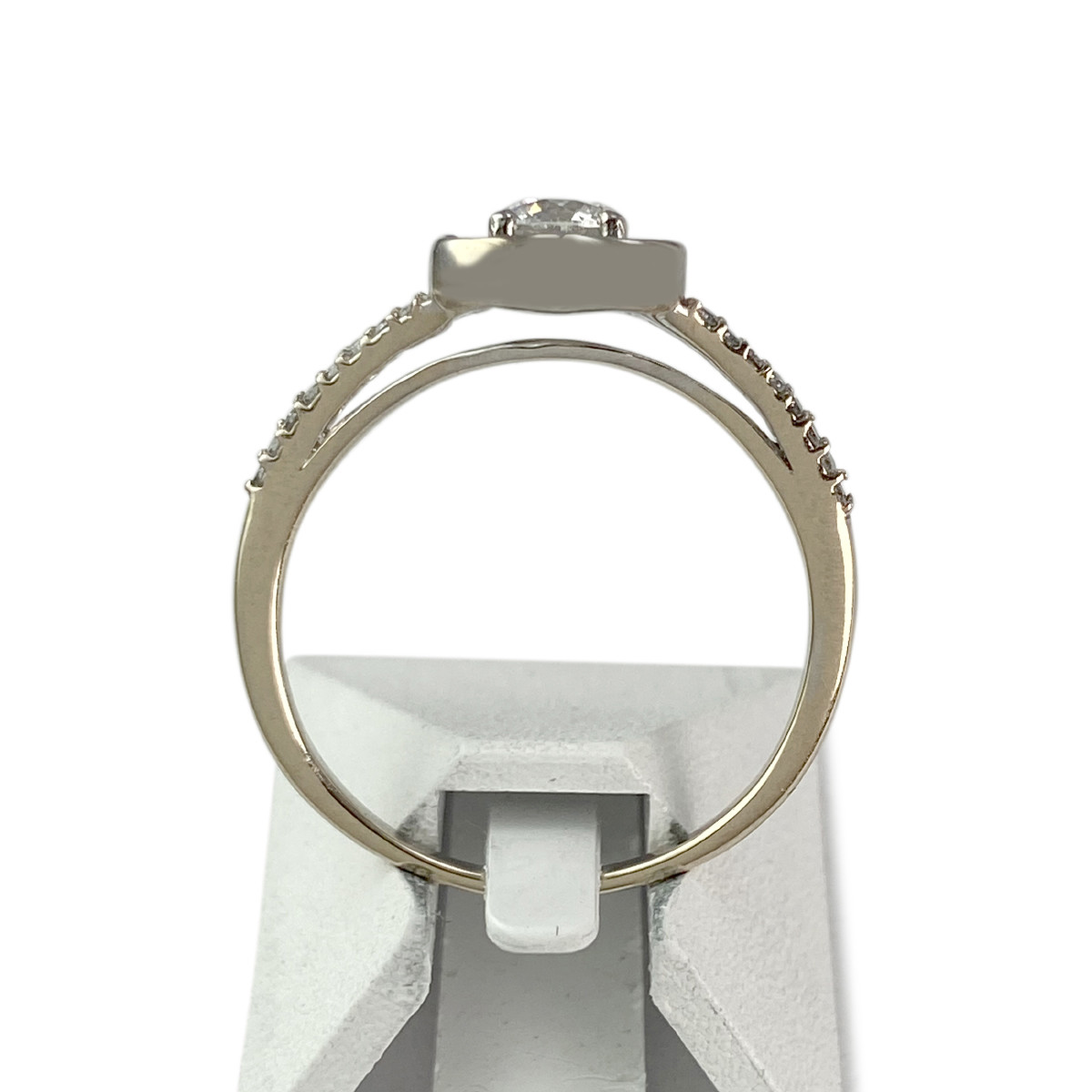 Bague d'occasion or 750 blanc diamants - vue 3