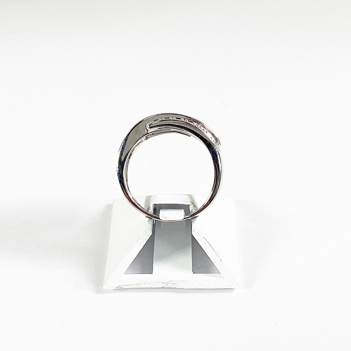 Bague d'occasion or 750 blanc diamants - vue 3
