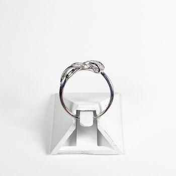 Bague d'occasion or 375 blanc diamant