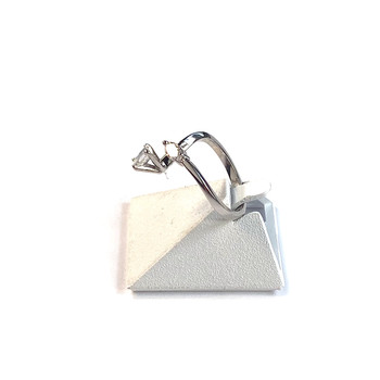 Bague d'occasion or 750 blanc diamants