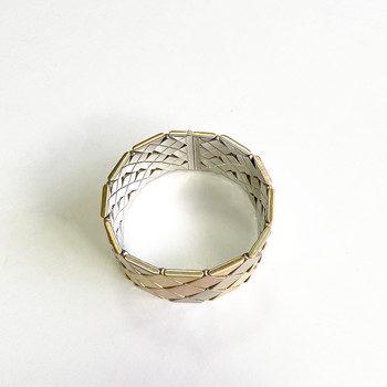 Bracelet d'occasion 3 ors 750 maille fantaisie 18,5 cm