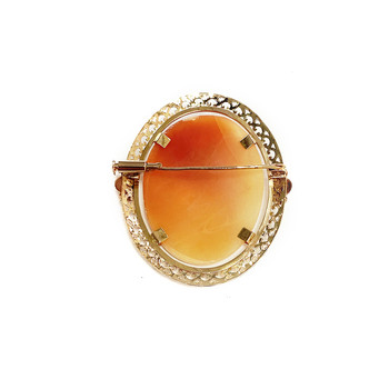 Broche d'occasion or 750 jaune camée