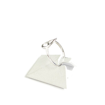 Bague d'occasion or 750 blanc diamants