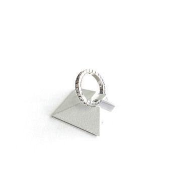 Bague d'occasion tour complet or 750 blanc diamants