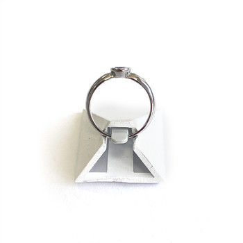 Bague d'occasion or 750 blanc saphir