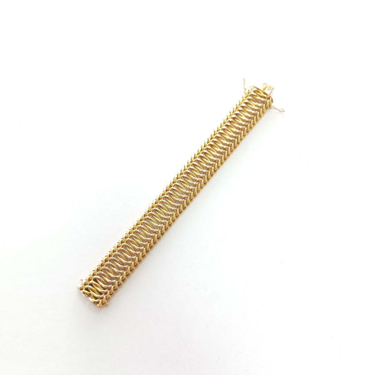 Bracelet d'occasion or 750 jaune maille fantaisie 19,5 cm - vue 3