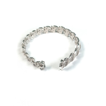 Bracelet d'occasion or 750 blanc 60 mm