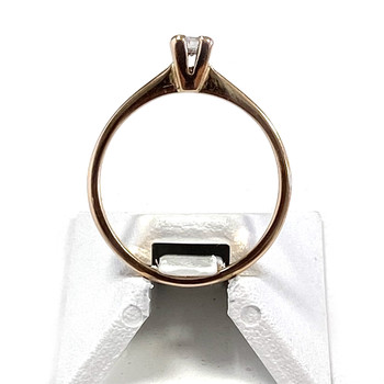 Solitaire d'occasion or 750 jaune diamant