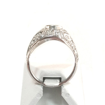Bague d'occasion or 750 blanc platine diamants