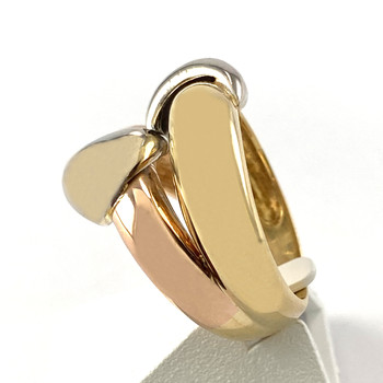 Bague d'occasion entrelacée 3 ors 750