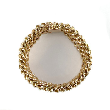 Bracelet d'occasion or 750 jaune maille américaine 21 cm