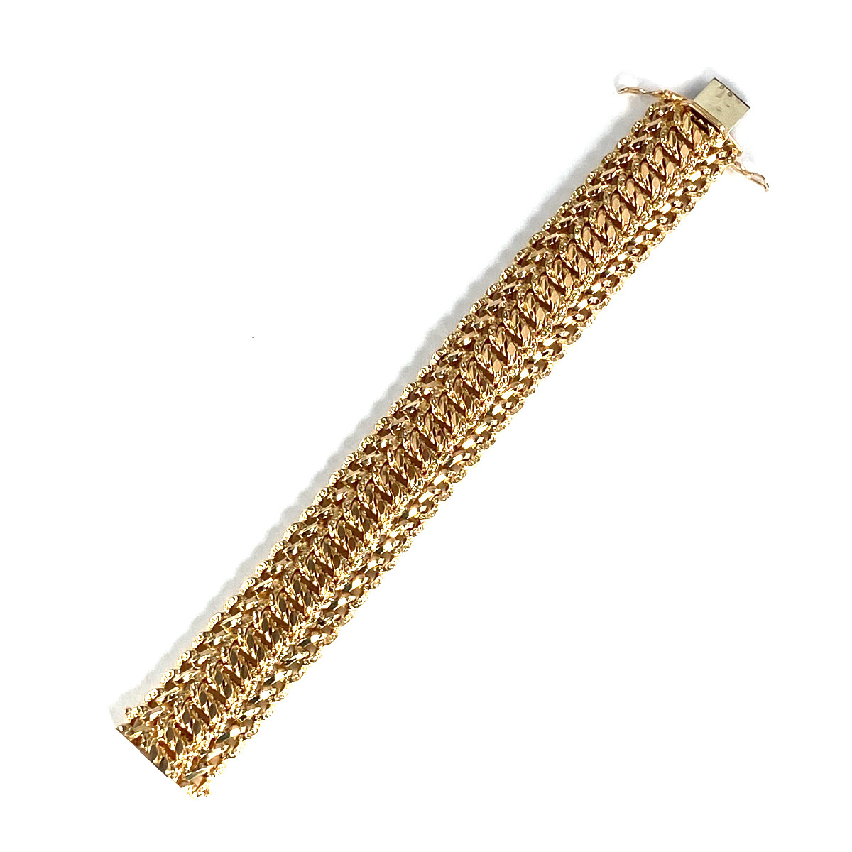 Bracelet d'occasion or 750 jaune maille américaine 20,5 cm - vue 3