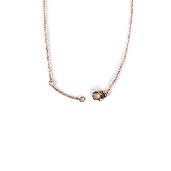 Collier d'occasion or 375 rose topaze zirconias 42 cm