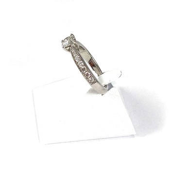 Bague d'occasion or 750 blanc diamants