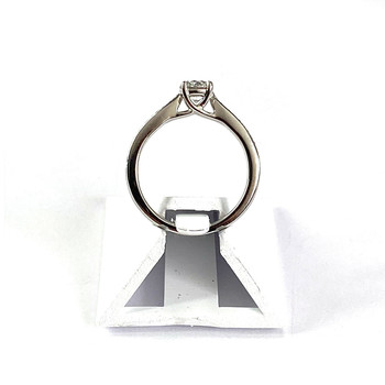 Bague d'occasion or 750 blanc diamants