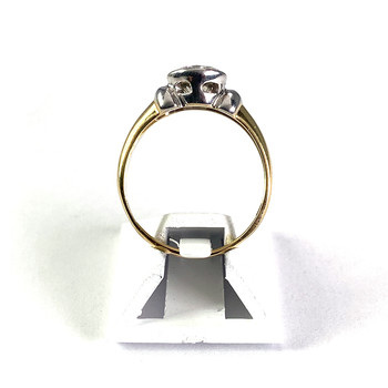 Solitaire second hand gold 750 2 tone diamond
