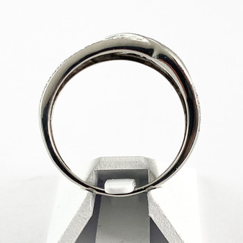 Bague d'occasion or 375 blanc diamant