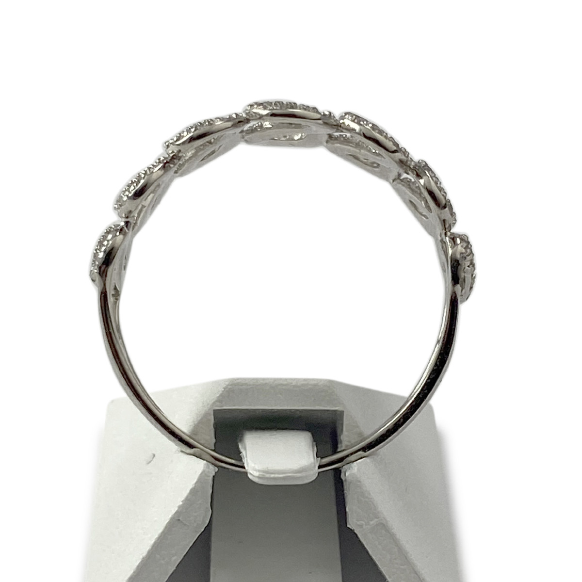 Bague d'occasion or 750 blanc diamants - vue 3