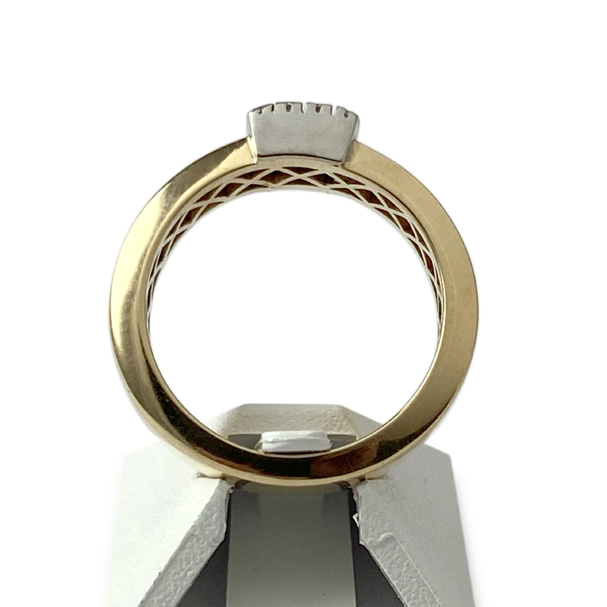 Bague d'occasion or 750 2 tons diamants - vue 3