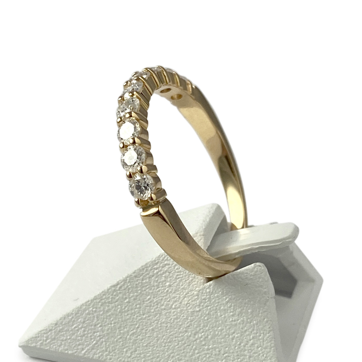 Bague d'occasion or 750 jaune diamants - vue 2
