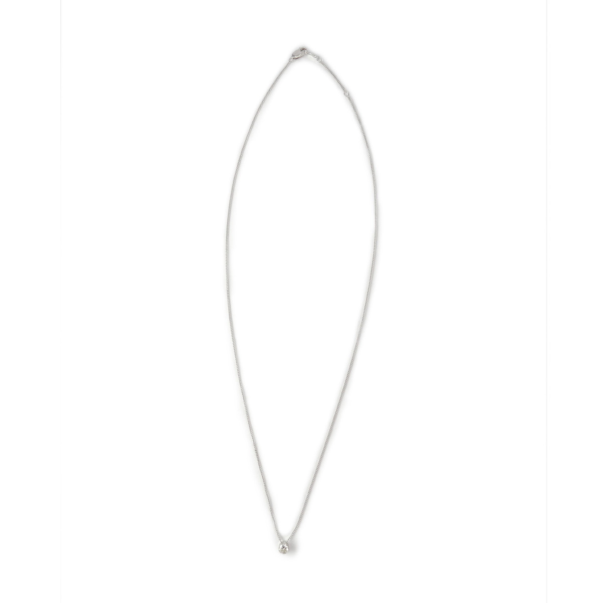 Collier d'occasion or 375 blanc Diamant 45 cm - vue 2