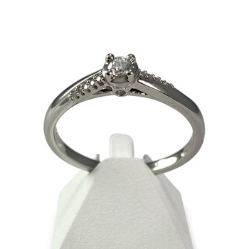 Second hand gold 750 diamond duo ring